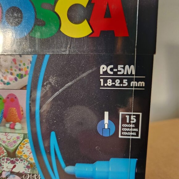 NEW 15 POSCA Paint Markers 5M Medium Tip Acrylic Paint Pens Art Supplies PC-5M 1 - Picture 4 of 16
